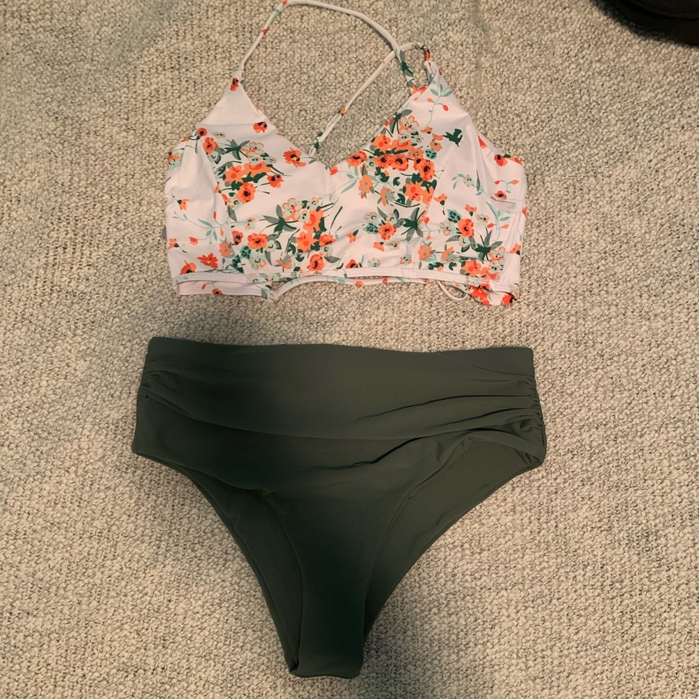 Floral Top Bathing Suit